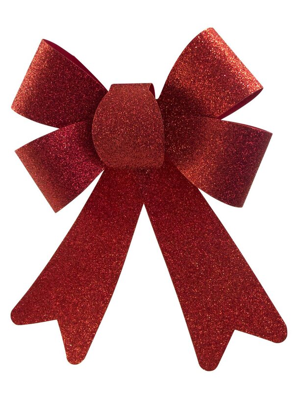 Red Glitter Timeless Signature Structured Bow | 24cm