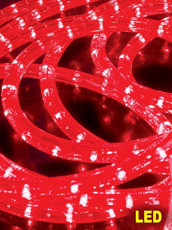 Red LED Rope Light - 6m