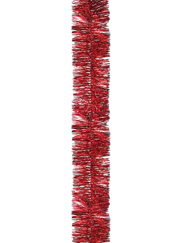 Red Metallic Tinsel Garland - 5.5m