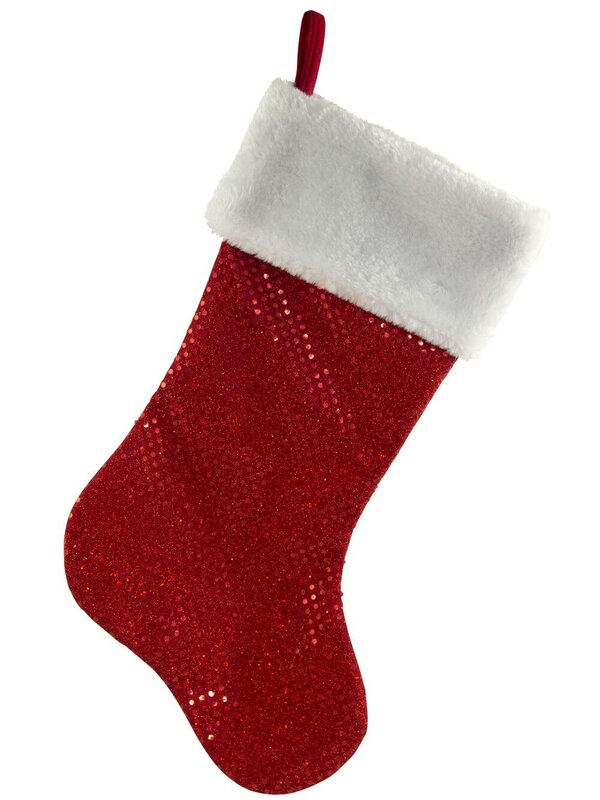 Red Sequin Stocking - 43cm