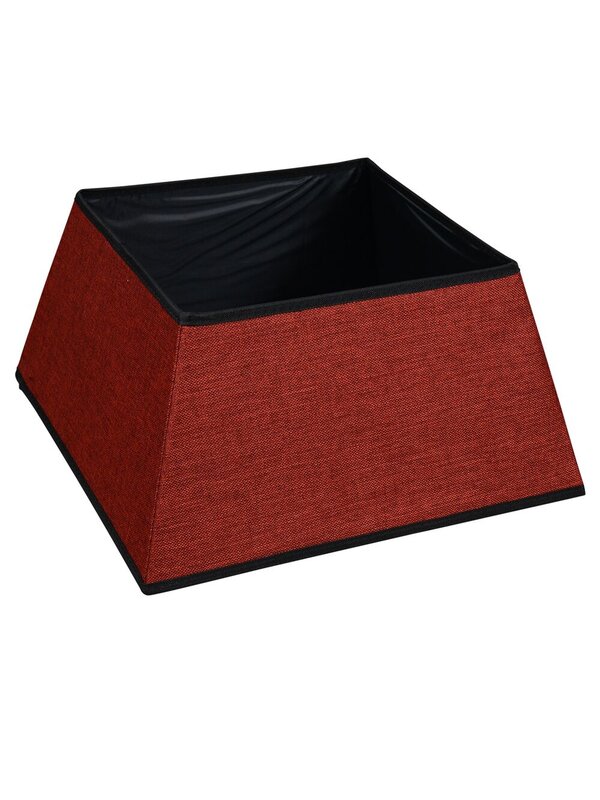 Red Square Shape Contemporary Vertical Christmas Tree Skirt - 48cm