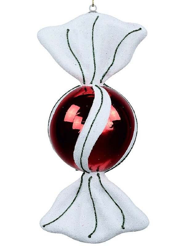 Red & White Striped Candy Sweet Whimsical Essential Ornament | 18cm