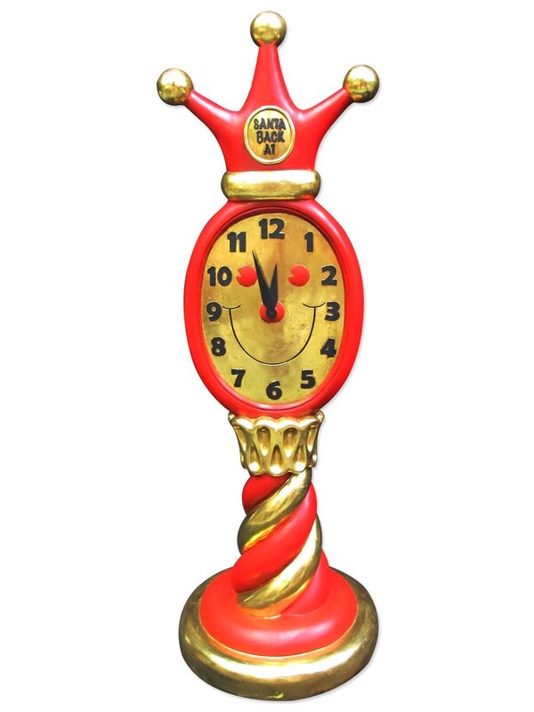 Resin Santa Clock Decor - 1.6m