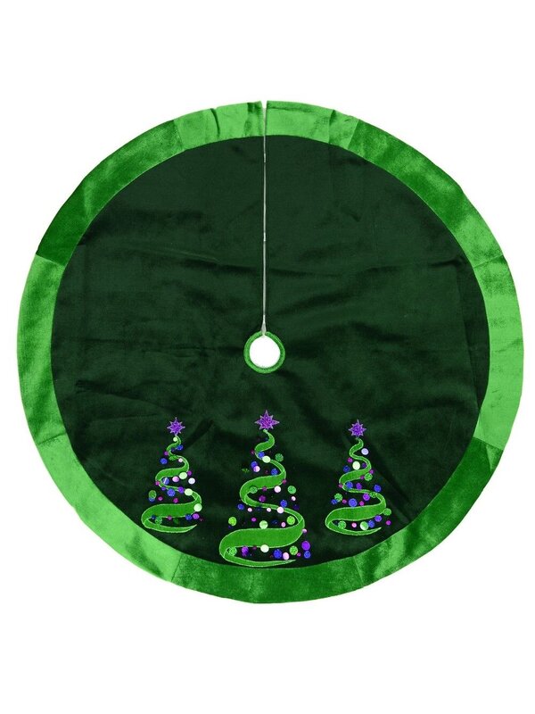Ribbon Christmas Tree Design Tree Skirt - 1.2m