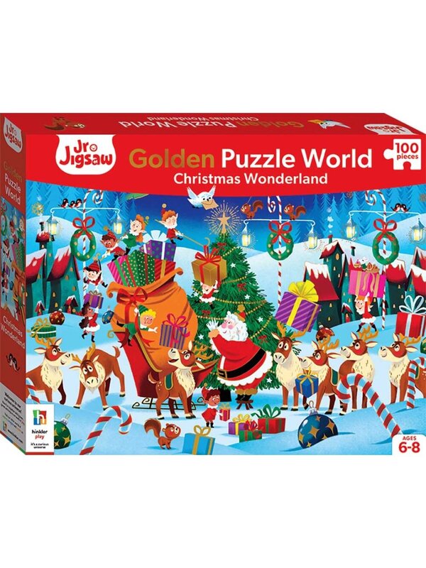 Santa Getting Ready Winter Wonderland Christmas Jigsaw Puzzle - 100 pieces
