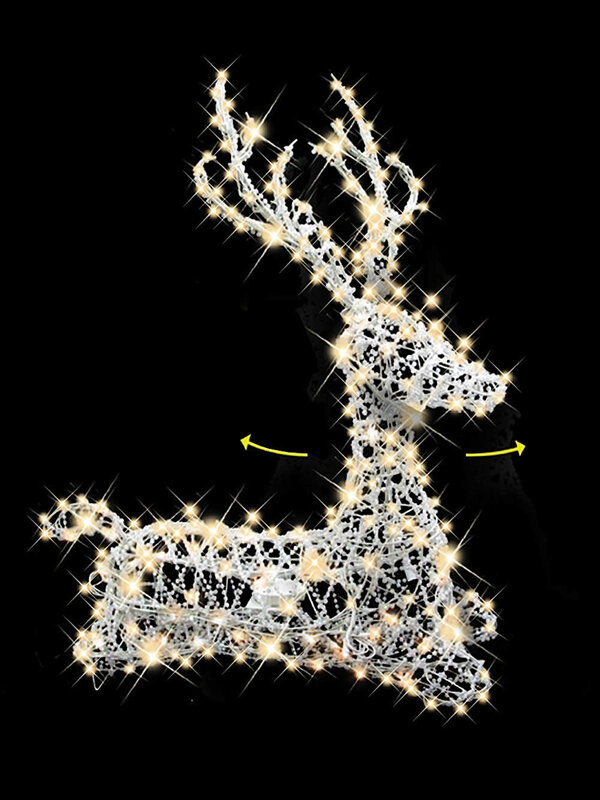 Sitting Crystal Deer Light Display - 1m