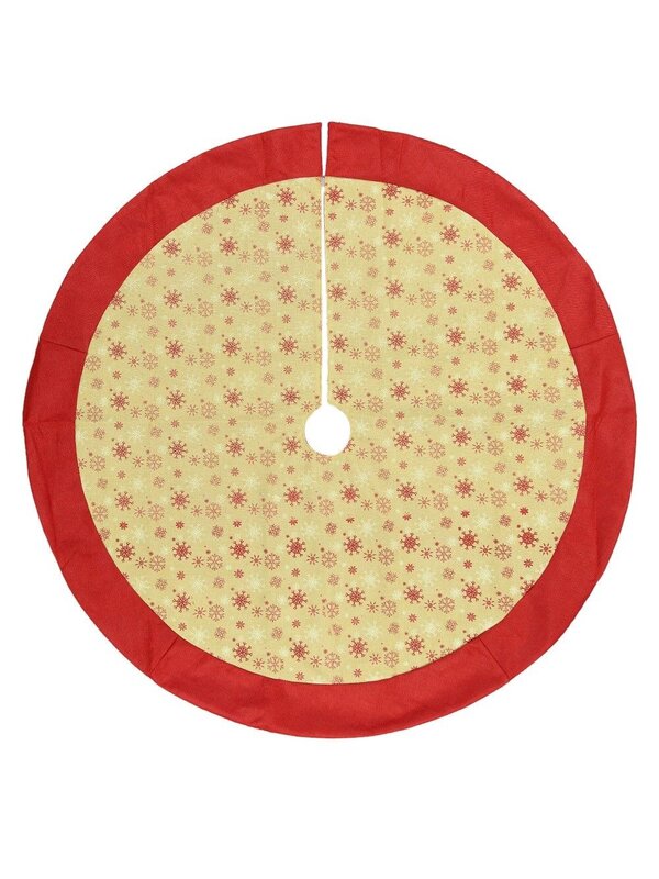 Snowflake Pattern Hessian Tree Skirt - 1.2m