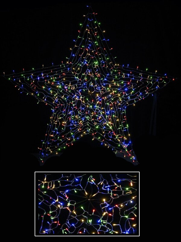 Stunning Multi-Colour LED Star Net Light - 1.8m