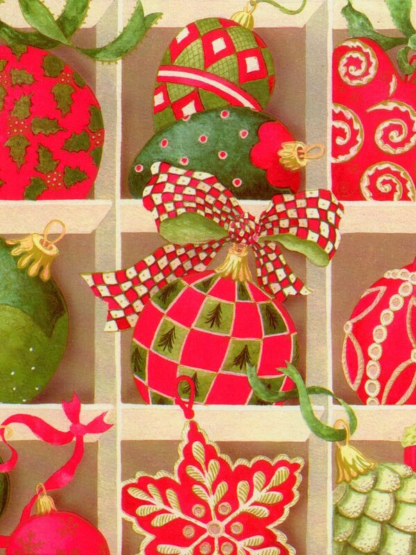 Traditional Baubles Gift Wrap Counter Roll - 50m