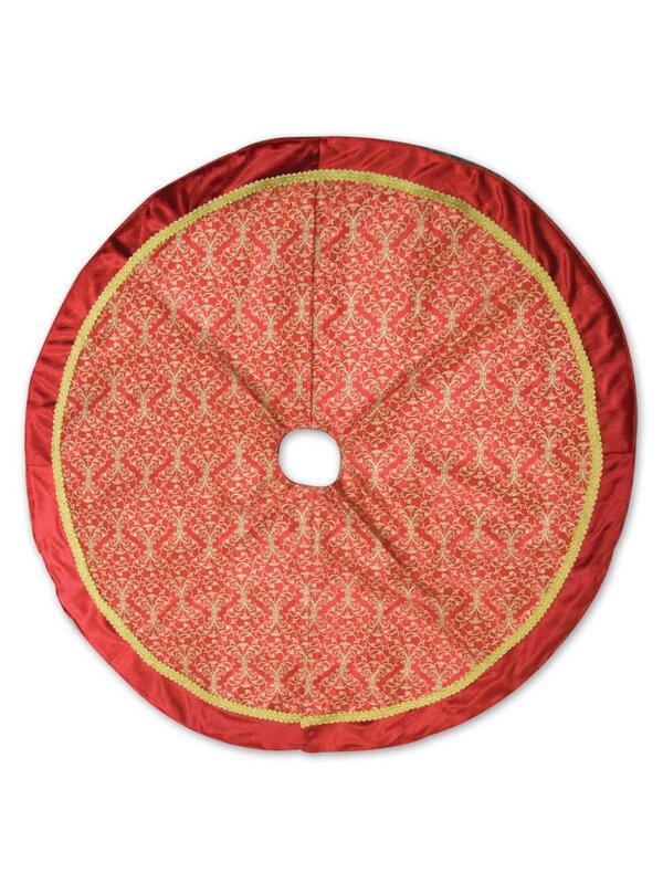 TREE SKIRT - RED & GOLD - 1.22 METRES 