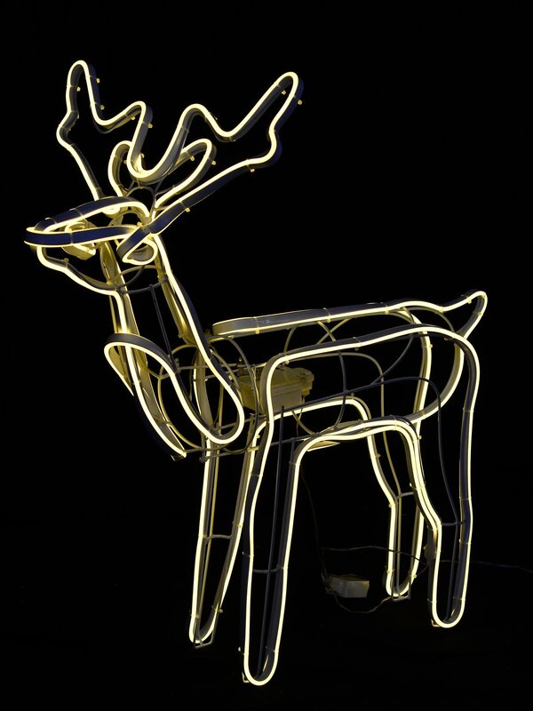 Warm White Animated Standing Reindeer Neon Christmas Light Display - 78cm