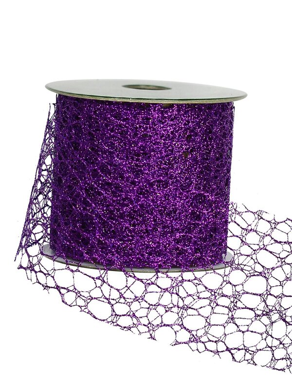 Webbed Pattern Purple Ribbon - 3m