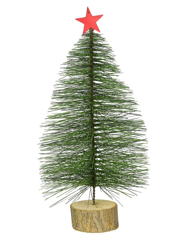 Wire Christmas Table Top Tree with Red Star - 30cm