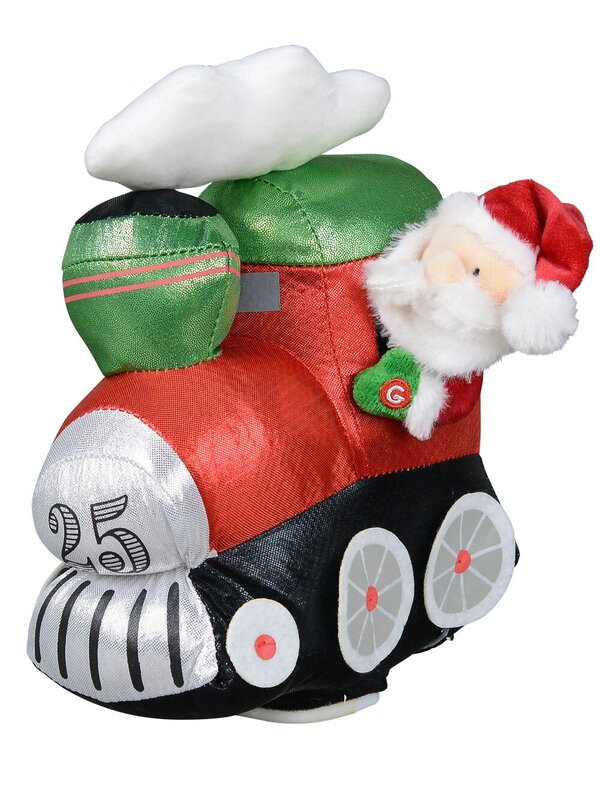 Wobbling Christmas Train Locomotive Christmas Animation With Santa - 28cm