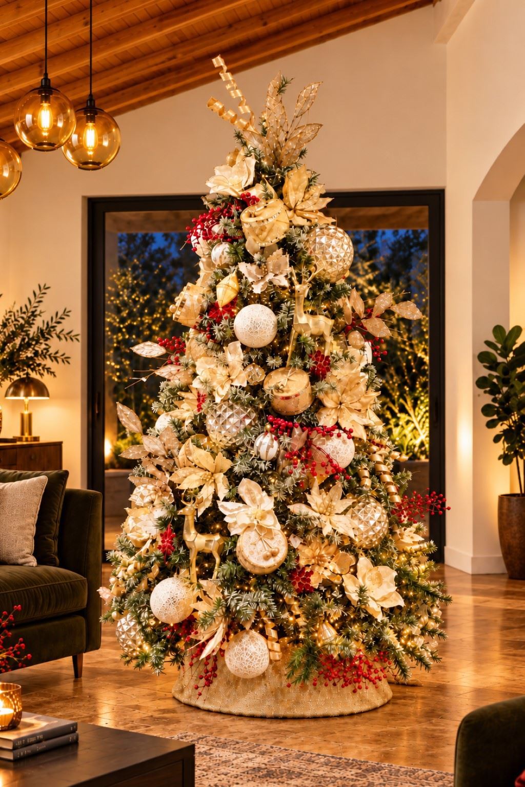 Vintage Gold Decorated Tree