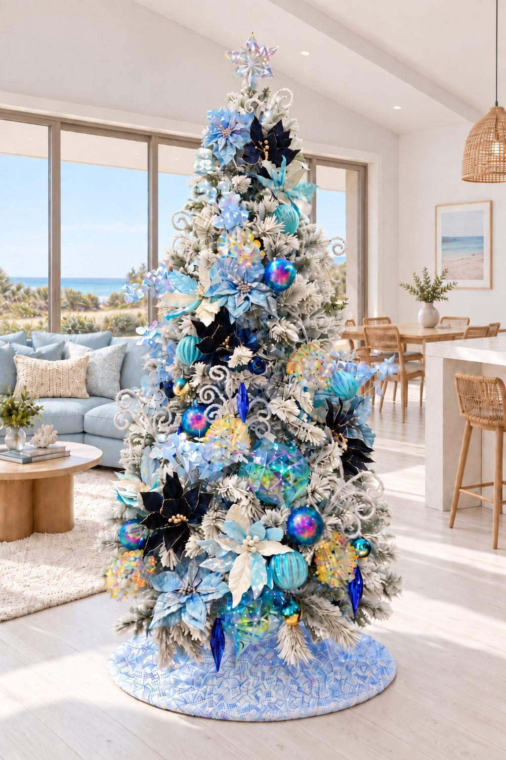 Blue, Blue Decorated Tree