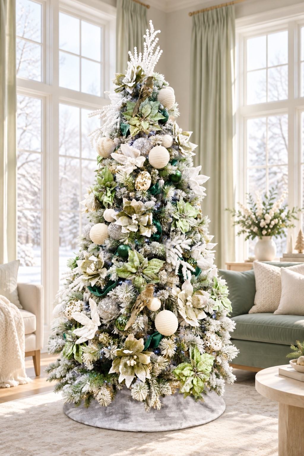 Sage Serenity Decorated Tree